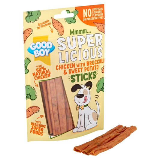 Goodboy Super Licious Chicken with Broccoli & Sweet Potato Sticks 100g