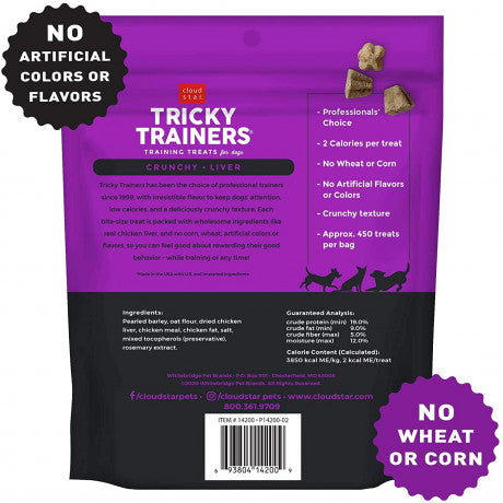 Cloud Star Tricky Trainers Crunchy Treats - Liver - 8 Oz