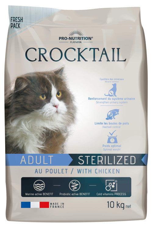 CROCKTAIL ADULT STERILIZED WITH CHICKEN 10 KG