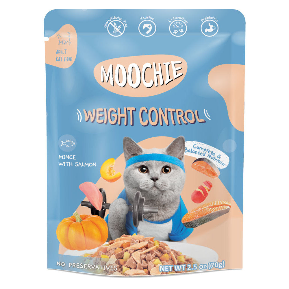 Moochie Cat Food Mince With Salmon - Weight Control Pouch