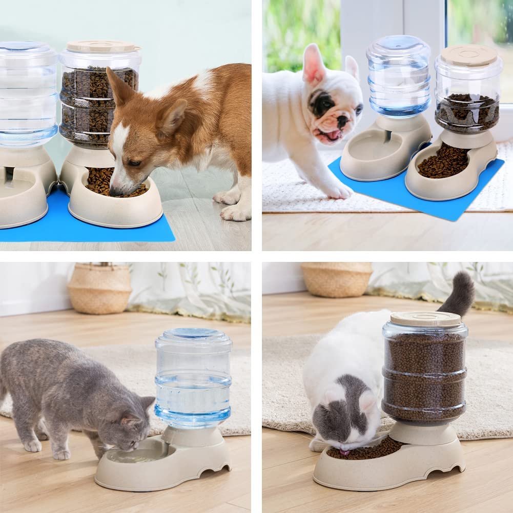 Automatic pet clearance feeder and waterer