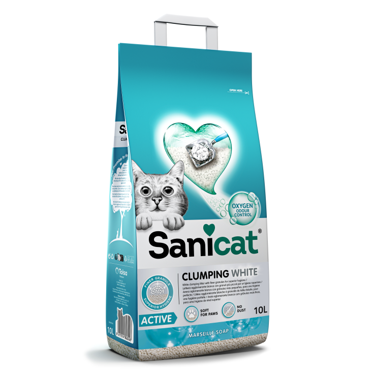 SANICAT CLUMPING WHITE ACTIVE 10 L